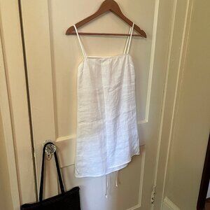 Reformation White Linen Mini Dress